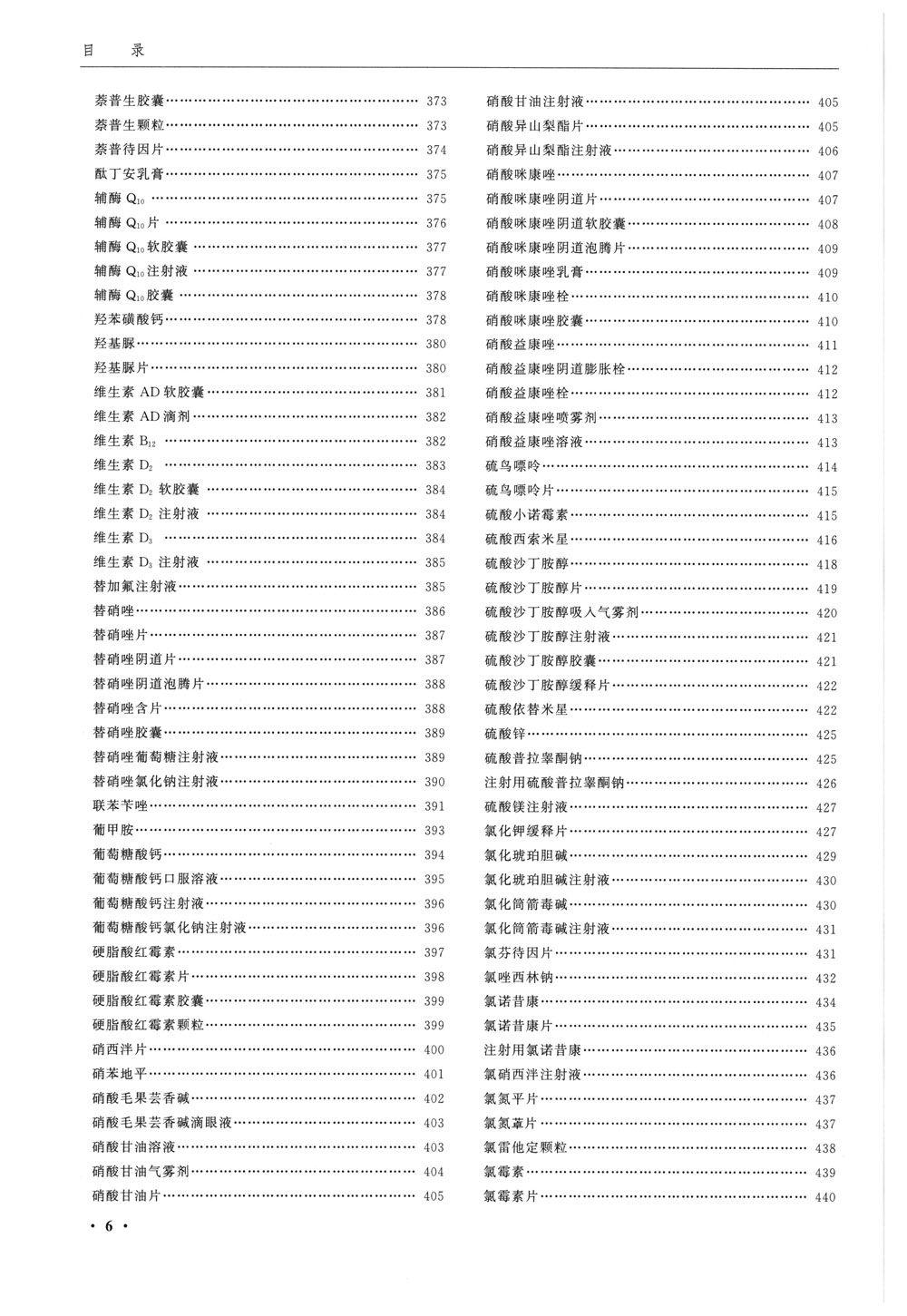 中国药典2020版第一zeng补本-目录